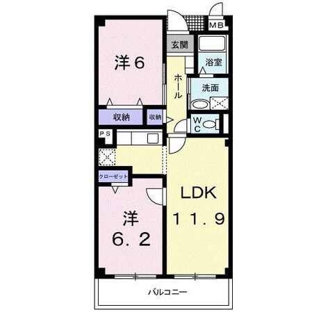 サニーヒル仙台南の物件間取画像